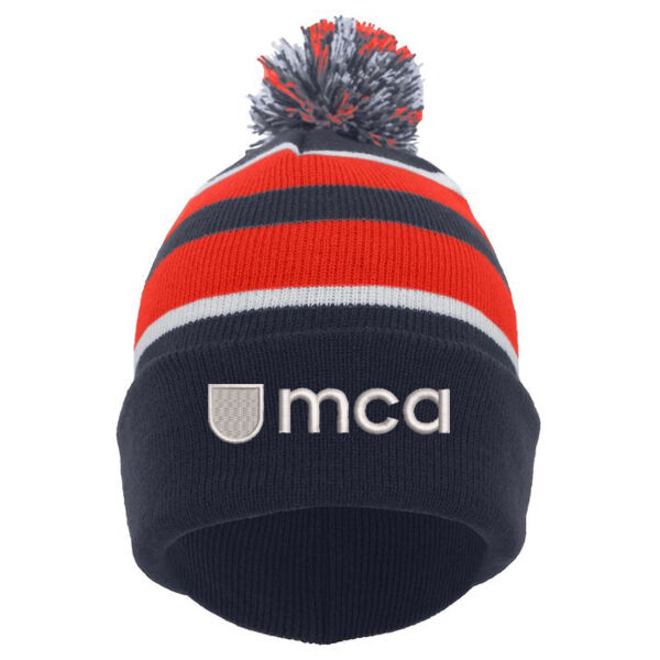 Pacific Headwear - Knit Fold Over Pom-Pom Beanie - Embroidered Logo Thumbnail